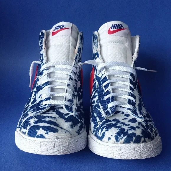 Nike Blazer Mid 77' Vintage 5Y Tie Dye USA Red White Blue Shoes C27882-600 - Picture 10 of 15